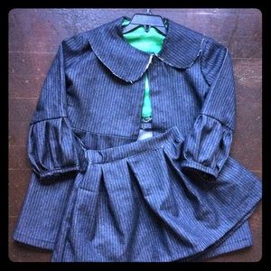 2pcs Kids Denim skirt set - from showroom samples